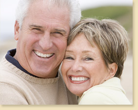 smiling older couple